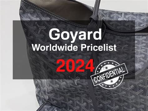 goyard bag paris|goyard paris price list.